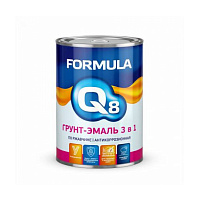 Эмаль-грунт 3в1 шоколадная 0,8кг по ржавчине FORMULA Q8 0777