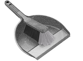 Совок д/мусора Enta+щетка 221225221/3794 светло-серый