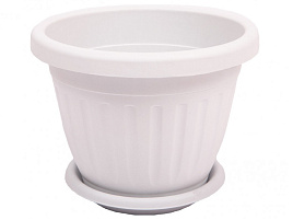 Кашпо цветочное 24,6л Сильвер 6934 белое с/п