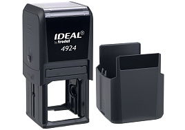 Оснастка для штампа и печати Trodat 4924 Ideal, 40*40мм, пластмассовая, с крышкой (178033)
