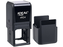 Оснастка для штампа и печати Trodat 4924 Ideal, 40*40мм, пластмассовая, с крышкой (178033)