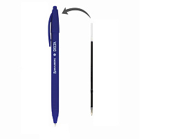 Ручка Brauberg 143339 масляная автоматическая "Delta", СИНЯЯ, soft-touch, 0,7 мм, линия 0,5 мм