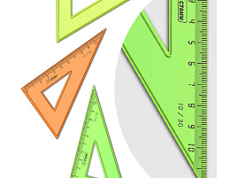 Треугольник 30гр. 10см ТК23 "Neon", 4цв.