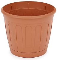 Кашпо цветочное 1,6л Дионис М8244 коричневый с/п