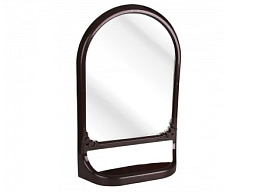 Зеркало с полкой для ванны М4517 темно-коричневое
