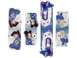 Закладки магнит. д/книг MESHU MS_66069 "Be happy", 4шт., матовая ламинация