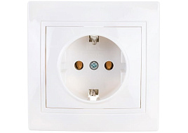 Розетка 1м СП Кварта 16А c заземл. белая ERK14-K01-16-DM/0866