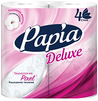 Туалетная бумага Papia Deluxe 4шт.4-х сл. Белая 0037