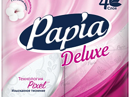 Туалетная бумага Papia Deluxe 4шт.4-х сл. Белая 0037