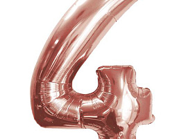 Шар надувной Цифра 4 розовый "40" Ч00683 102см