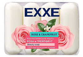 Мыло EXXE 1+1 4*70г Роза и грейпфрут