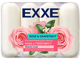 Мыло EXXE 1+1 4*70г Роза и грейпфрут