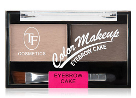 Тени для бровей Триумф СТЕВ01 набор 2шт.для коррекции Eyebrow Cake т.02 бежево-коричневые