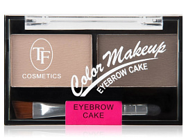 Тени для бровей Триумф СТЕВ01 набор 2шт.для коррекции Eyebrow Cake т.02 бежево-коричневые