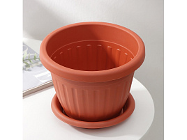 Кашпо цветочное 24,6л Сильвер 6941 терракотовый с/п
