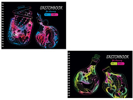 Скетчбук BG СА560гр_57143 "Imagine", 60л., А5 на гребне, матовая ламинация, выборочный лак, 120г/м2