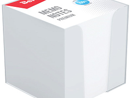 Блок для записей Berlingo ZP8608 9*9*9 "Premium", пластиковый бокс, белый, 100% белизна