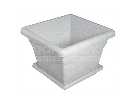 Кашпо цветочное 2,9л Квадро С162М мрамор