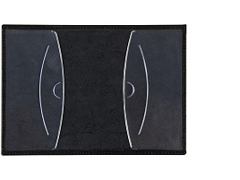 Обложка на паспорт OfficeSpace 339841 "Россия", кожа, тиснение, черная