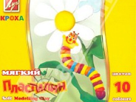 Пластилин 10цв. Кроха 12С875-08 мягкий