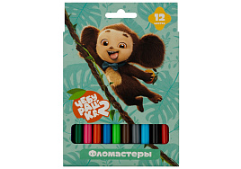 Фломастеры 12цв. "Чебурашка-2" ФЛЧБ_62526 смываемые, картон, европодвес
