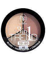 Палетка для контуринга Триумф Trend To-Go тон 82 золотисто-коричневый СТР-18-82