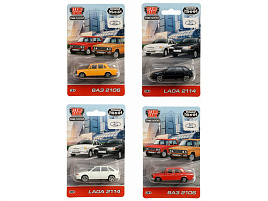 Машина металлическая VAZ1406-7-ASSORT vaz 2114 + 2106 7,5 см, МИКС,