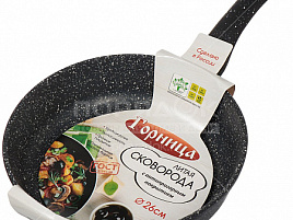 Сковорода 26см Горница пласт.руч б/кр с2651аг гранит 3136