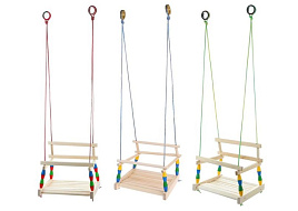 Качели детские 2306081 подвесные деревянные