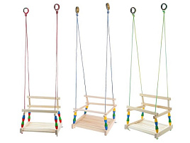 Качели детские 2306081 подвесные деревянные