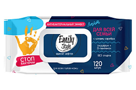 Влажные салфетки  Ан.Emily Stule 120шт Лайт для всей семьи с кр.