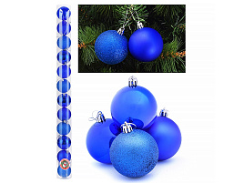 Набор шаров 6см S0138-1 Новогодняя ночь 12шт