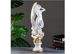 Статуэтка ИД-57 Девушка Луна бел/зол 60*20*20см