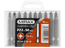 Набор бит Mirax 10шт 26254-2-50-10/8547 тип хвостовика Е