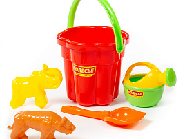 Песочный набор №364 36476 Ведро,лопатка,2 формочки,лейка
