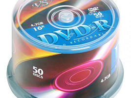 DVD+R диск VS 4.7 16x кейкбокс (50)