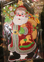 Панно картонное SMR-K-939 Дед Мороз с елкой ср.
