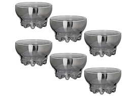 Набор салатников стекло 6пр GR258/06/6256 Сияющий графит