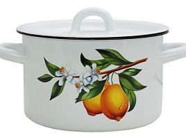 Кастрюля эмаль 2л 01-1610.1/4 Лимоны