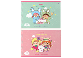 Альбом для рисования 40л. на спирали BG АР4гр40 58148 "Лучшие друзья"