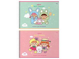 Альбом для рисования 40л. на спирали BG АР4гр40 58148 "Лучшие друзья"