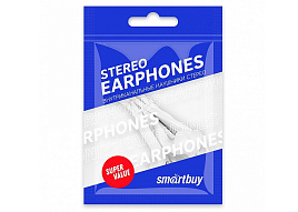 Наушники SMARTBUY SBH-202 S6, белые, цветной пакет