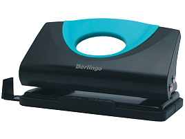 Дырокол Berlingo DDp_10162 "Office Soft" 10л., пластиковый, синий, с линейкой