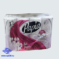 Туалетная бумага Papia 8шт.3-х сл.Балийский цветок 0099