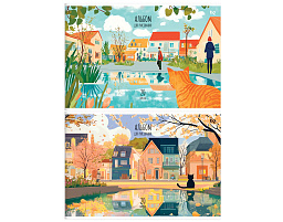 Альбом для рисования 20л. BG АР4ск20 08596 "Весна в городе"