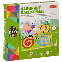 Логическая игрушка ВВ4009 Насекомые, дерев.лабиринт