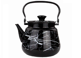Чайник эмаль 3,5л 43515-133/6 мрамор черный