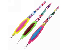 Пилочка для ногтей металл 453-521 Ультрамарин с триммером