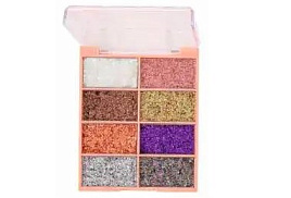 Тени для век 8 цветов Farres 1254-01Heavy Metal глиттер