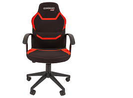 Кресло "Chairman "Game 9", PL, ткань черная/красная, пиастра